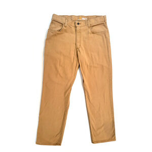 Carhartt Mens 36x32 Canvas Work Pants 5 Pocket Relaxed Fit 14806 Tan Khaki Camel